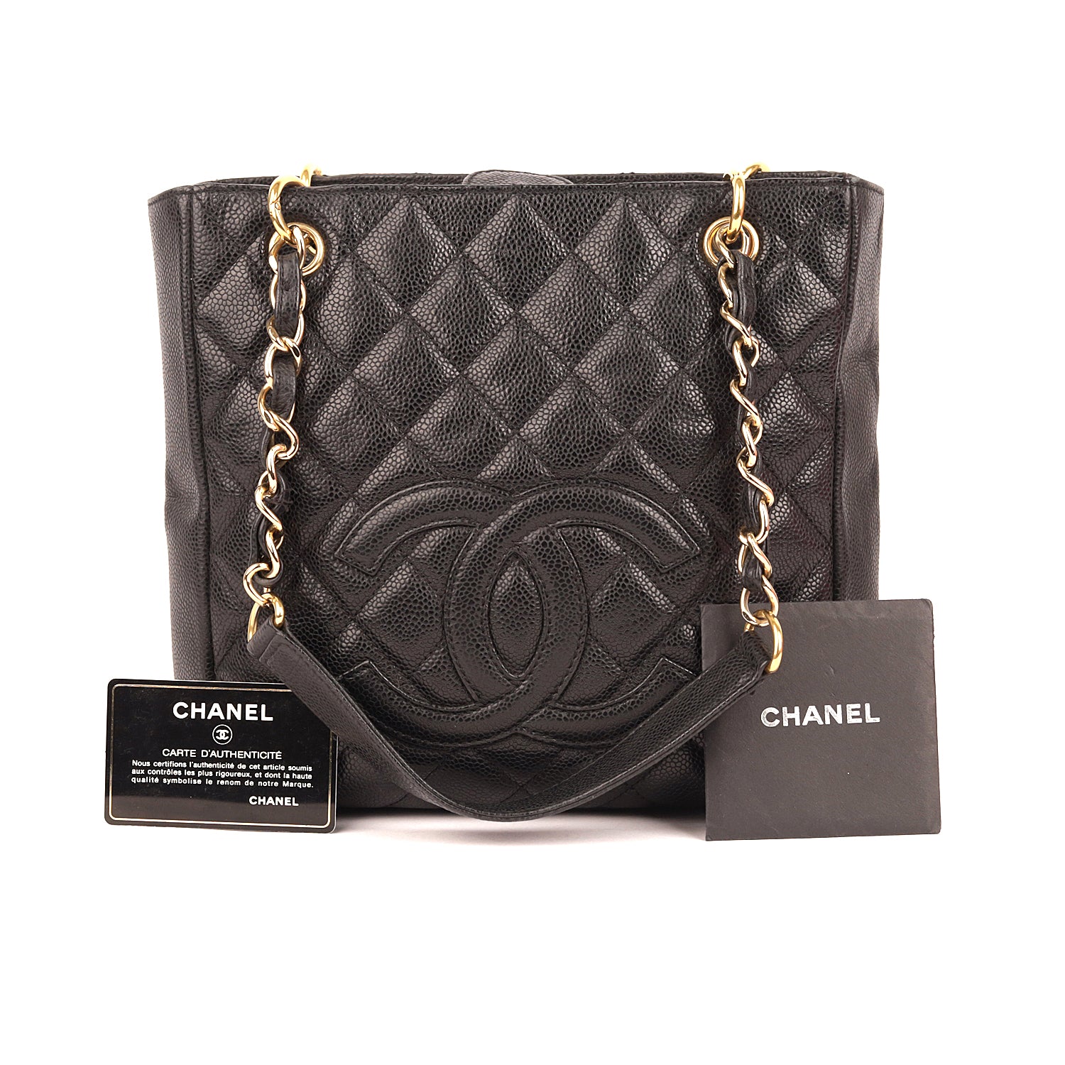 Chanel Black Caviar Petit Shopping PST Tote