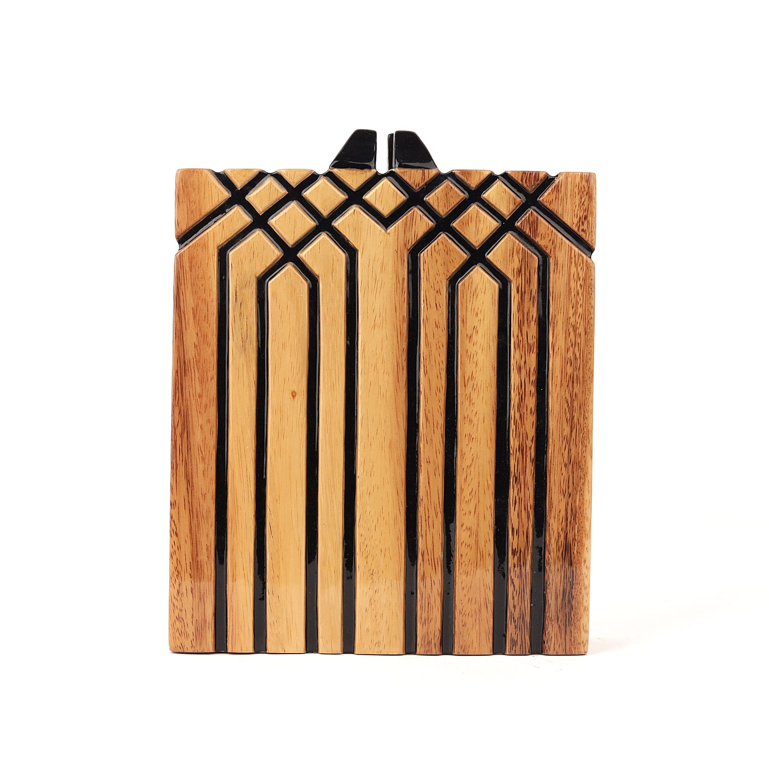 Nathalie Trad Wooden Vintage Clutch