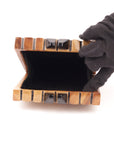 Nathalie Trad Wooden Vintage Clutch