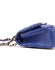 Chanel Blue Quilted Leather Classic Jumbo Double Flap Bag