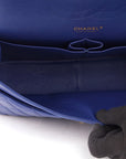 Chanel Blue Quilted Leather Classic Jumbo Double Flap Bag
