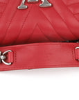 Louis Vuitton New Wave MM Red Leather Chain Bag