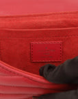 Louis Vuitton New Wave MM Red Leather Chain Bag
