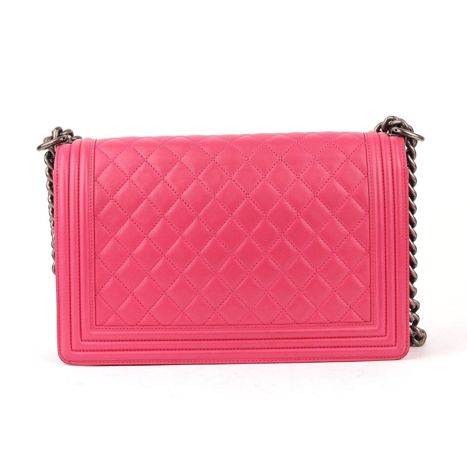 Chanel Boy Bag Medium Pink Quilted Lambskin