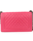 Chanel Boy Flap Bag Quilted Lambskin Medium Pink