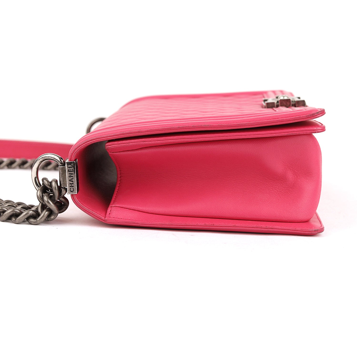 Chanel Boy Bag Medium Pink Quilted Lambskin