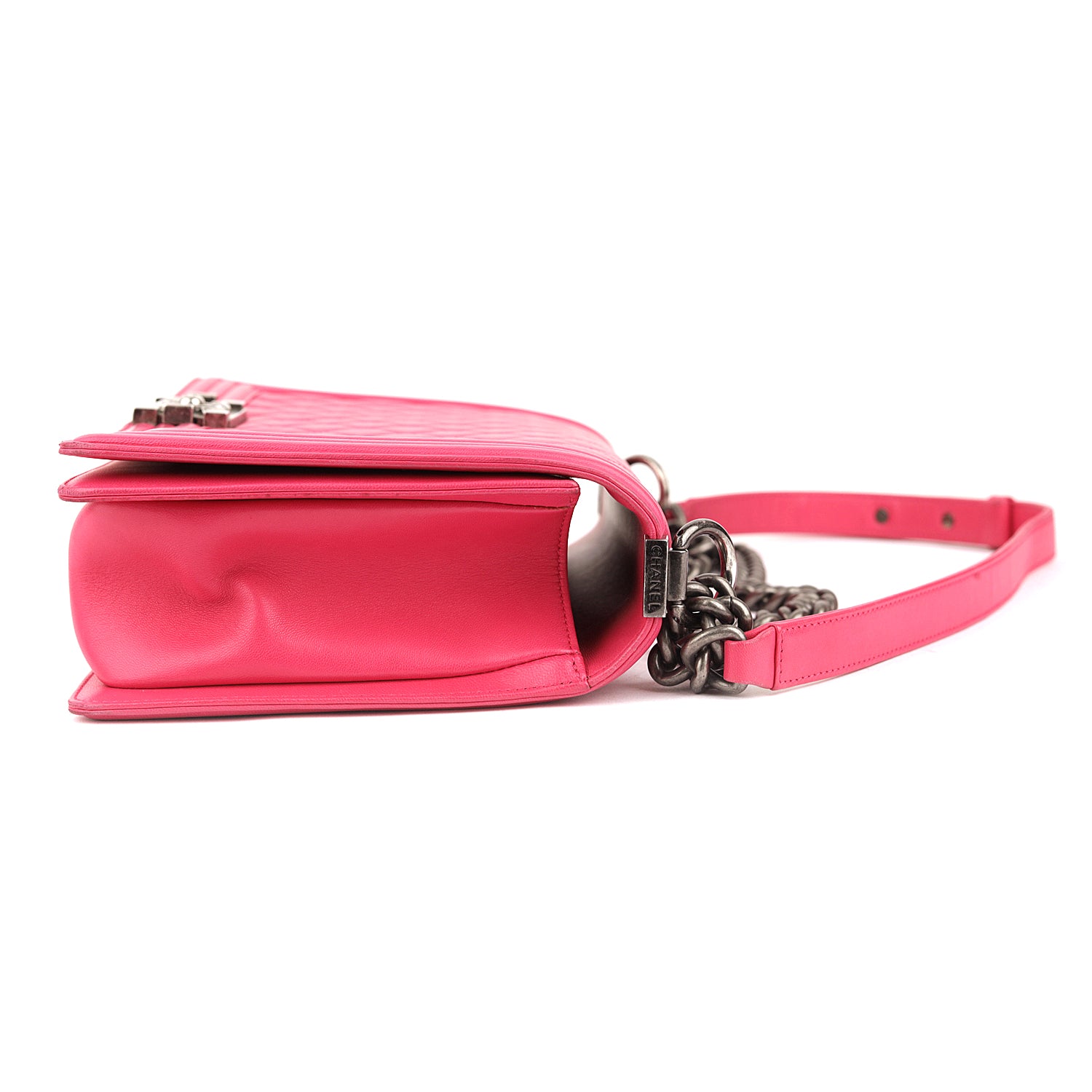 Chanel Boy Bag Medium Pink Quilted Lambskin