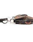 Christian Dior Saddle Vintage Floral Print Canvas Leather Bag