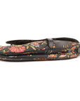 Christian Dior Saddle Vintage Floral Print Canvas Leather Bag