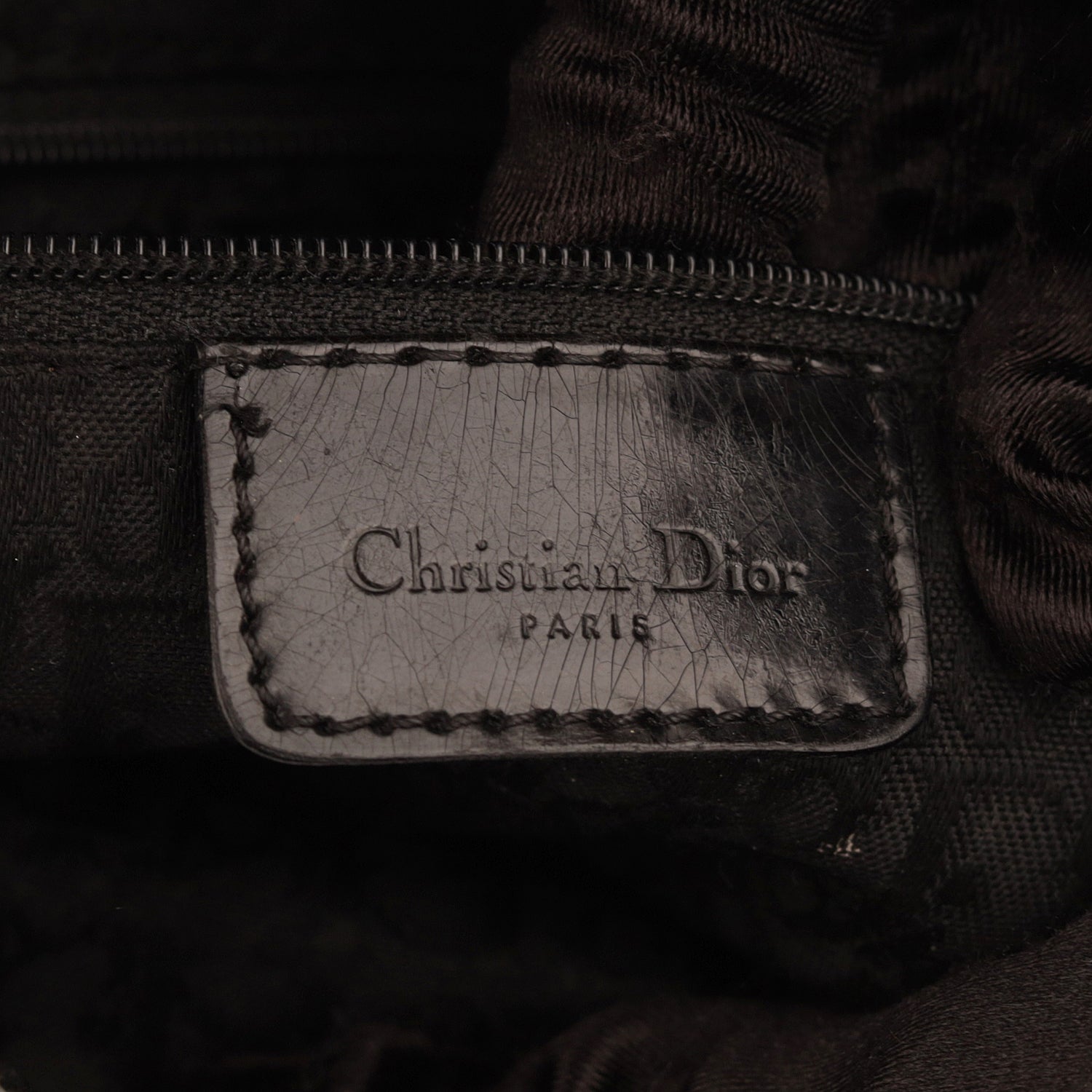 Christian Dior Saddle Vintage Floral Print Canvas Leather Bag
