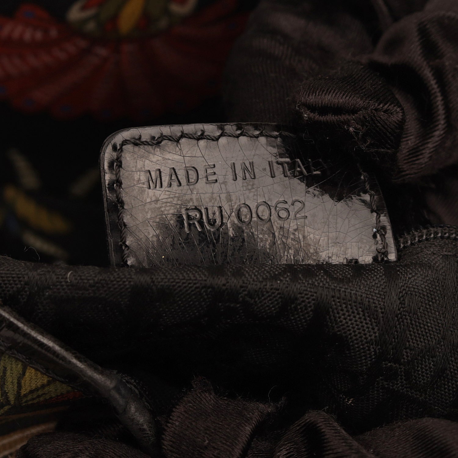 Christian Dior Saddle Vintage Floral Print Canvas Leather Bag