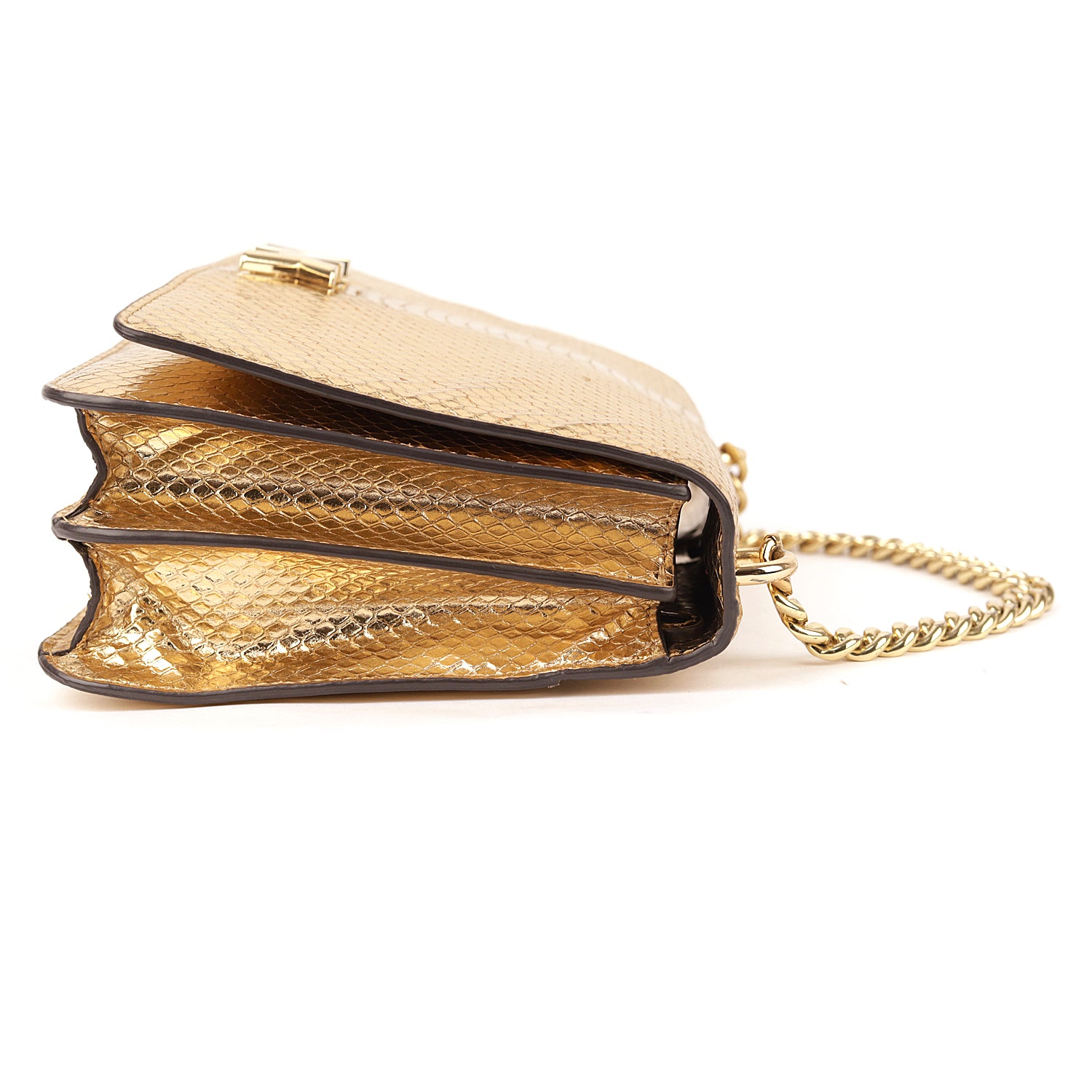 Michael Kors Python Skin Flap Crossbody Bag