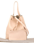 Furla Beige Leather Stacy Medium Bucket Bag