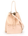 Furla Beige Leather Stacy Medium Bucket Bag