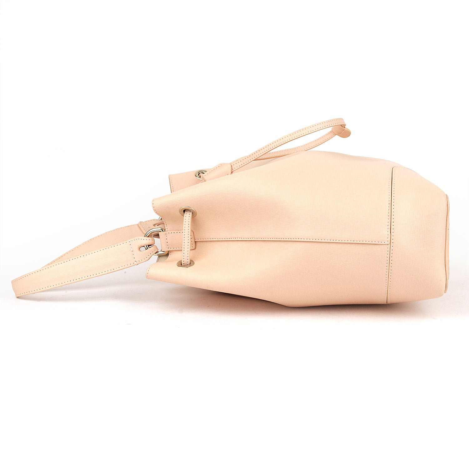 Furla Beige Leather Stacy Medium Bucket Bag