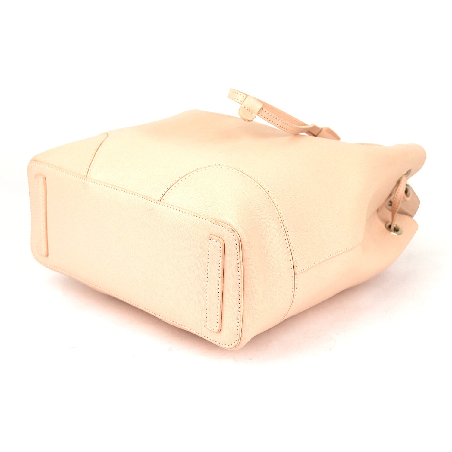 Furla Beige Leather Stacy Medium Bucket Bag