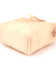 Furla Beige Leather Stacy Medium Bucket Bag