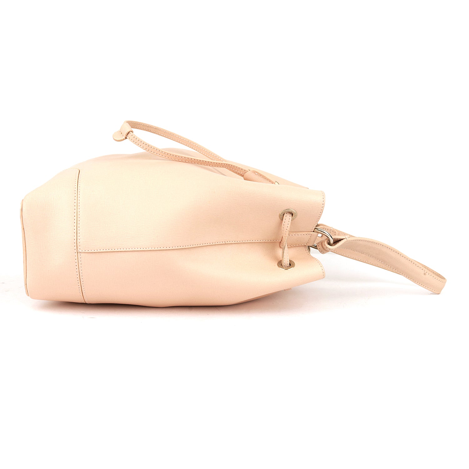 Furla Beige Leather Stacy Medium Bucket Bag
