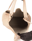 Furla Beige Leather Stacy Medium Bucket Bag