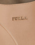 Furla Beige Leather Stacy Medium Bucket Bag