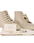 Gucci Canvas GG Monogram High Cut Sneakers - Size EU 37