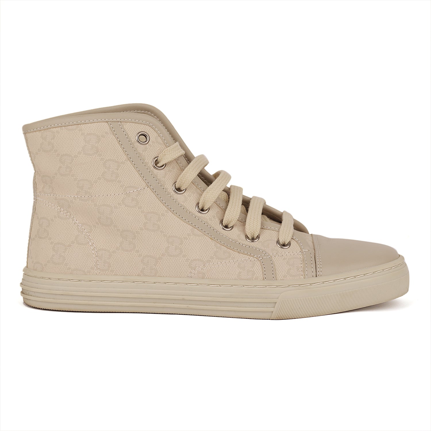 Gucci Canvas GG Monogram High Cut Sneakers - Size EU 37