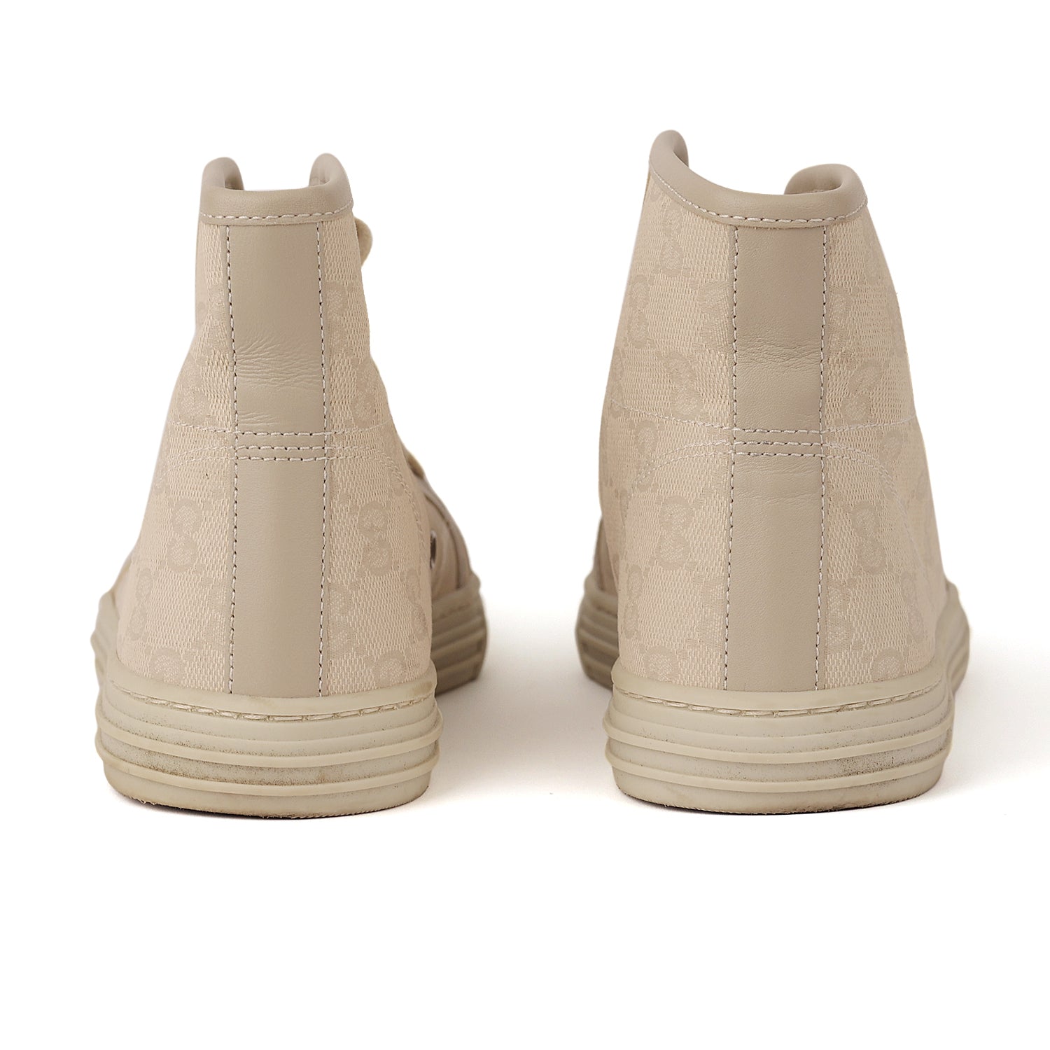 Gucci Canvas GG Monogram High Cut Sneakers - Size EU 37