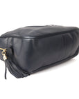 Gucci Soho Chain Navy Blue Leather Large Shoulder Bag