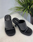 JW ANDERSON BLACK SLIP ON HEELS EU 39