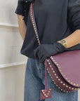 Valentino Rubin Grainy Leather Rockstud Crossbody Bag