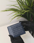 Fendi Blue Roman Leather Bifold Wallet