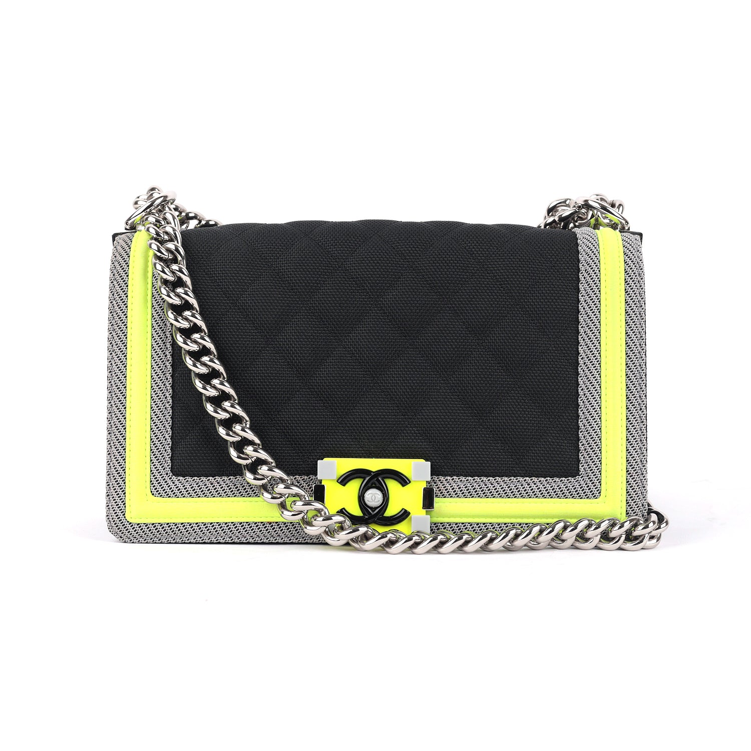 Chanel Boy Bag Multicolor in Nylon And Leather