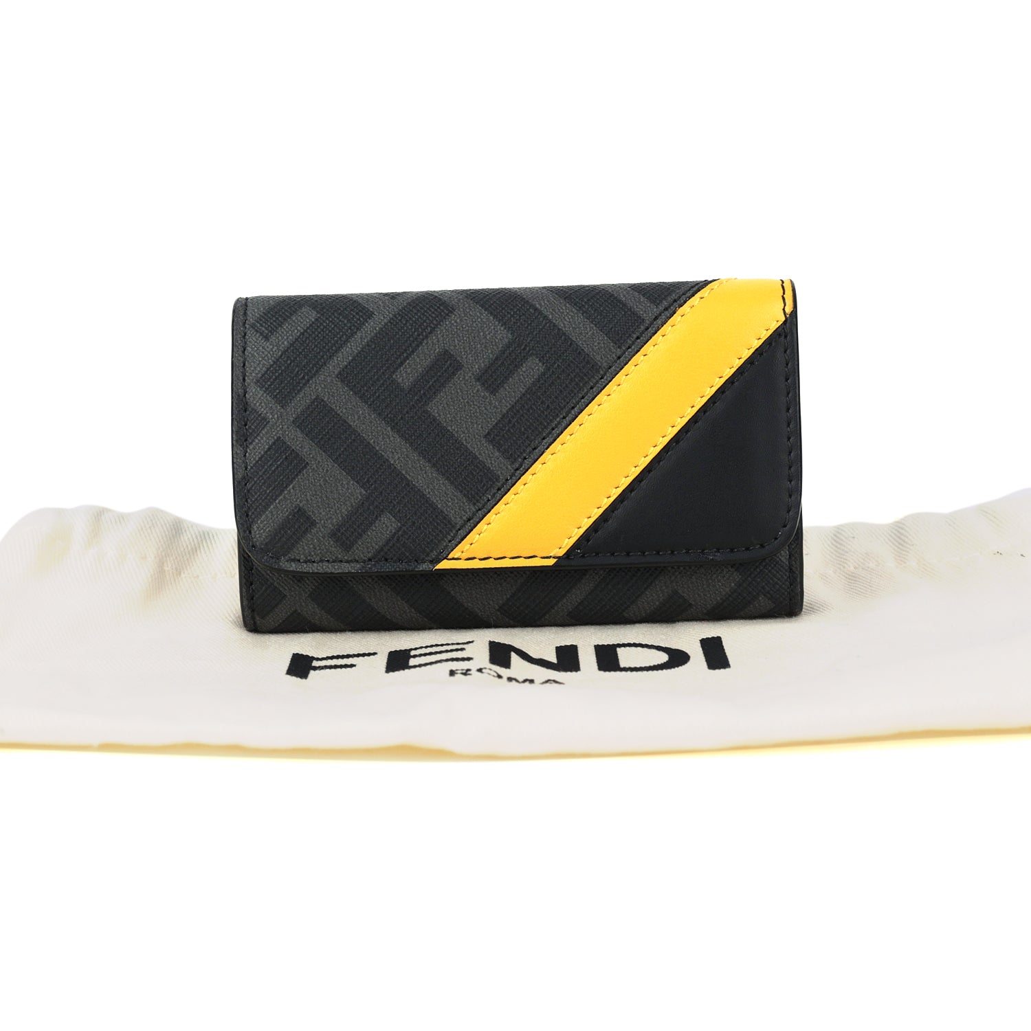 Fendi Monogram Canvas Leather Keychains & Holders