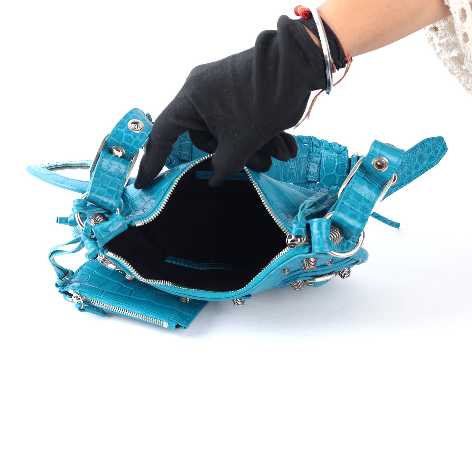 Balenciaga Blue le Cagole Xs Shoulder Bag