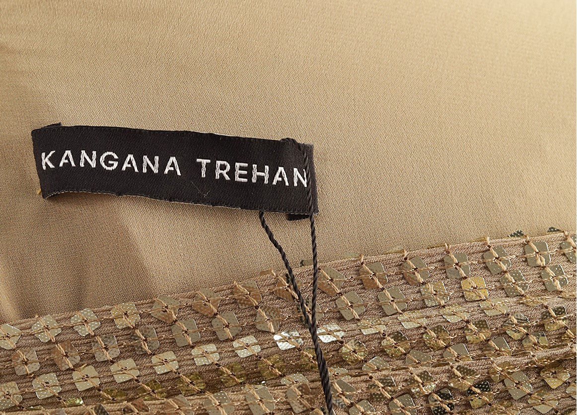 Kangana Trehan Dusk One Shoulder Knotted Sequin Dress
