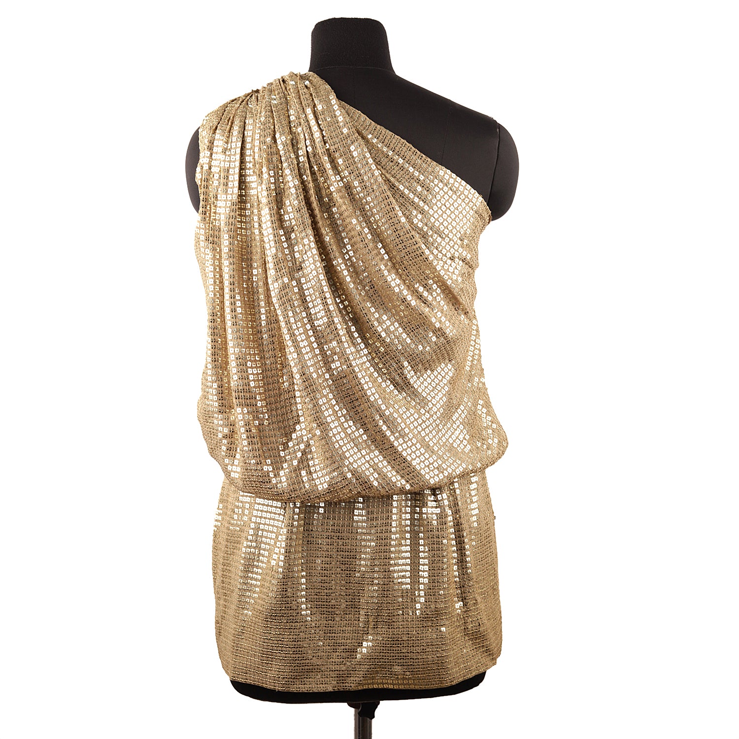 Kangana Trehan Dusk One Shoulder Knotted Sequin Dress