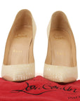 Christian Louboutin Pigalle Cream Leather Pumps EU 35.5