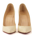 Christian Louboutin Pigalle Cream Leather Pumps EU 35.5