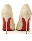 Christian Louboutin Pigalle Cream Leather Pumps EU 35.5