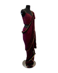Tarun Tahiliani Concept Maroon Saree