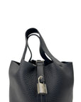 Hermes Picotin Lock 18 Black Clemence Palladium Hardware