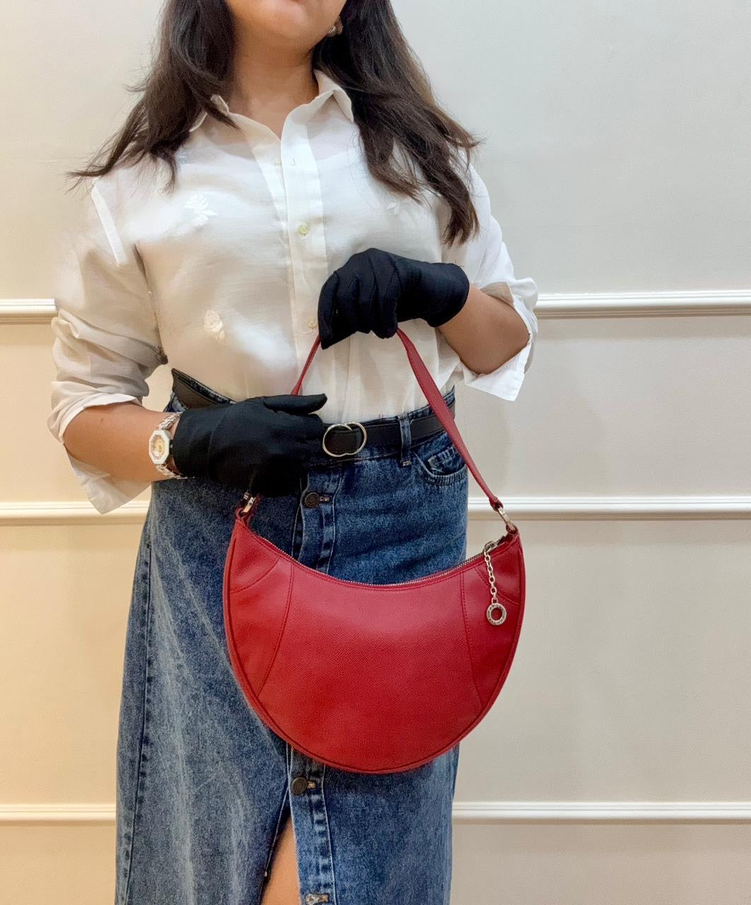 Bvlgari Leather Small Mathlida Shoulder Bag