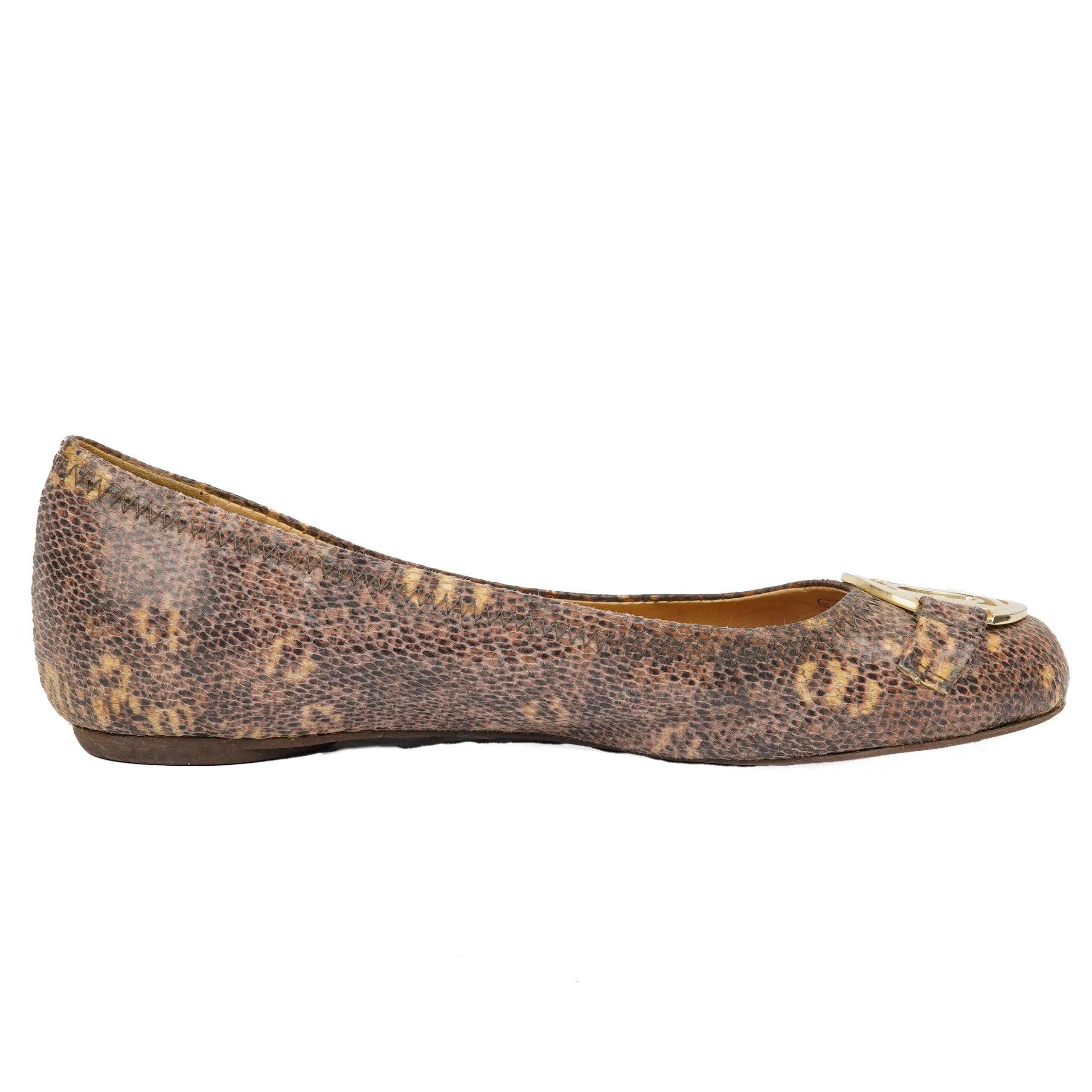 Sally Snake Skin Ballerina
