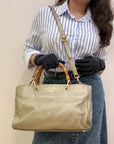 Gucci Bamboo Shopper Medium Leather Tote Bag