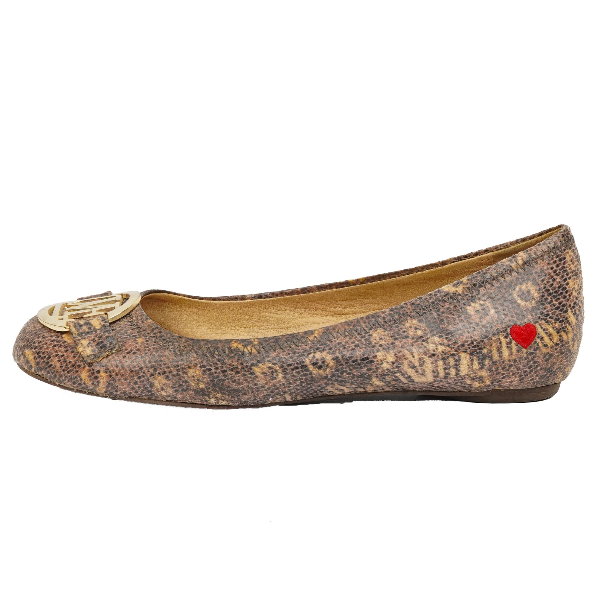 Sally Snake Skin Ballerina