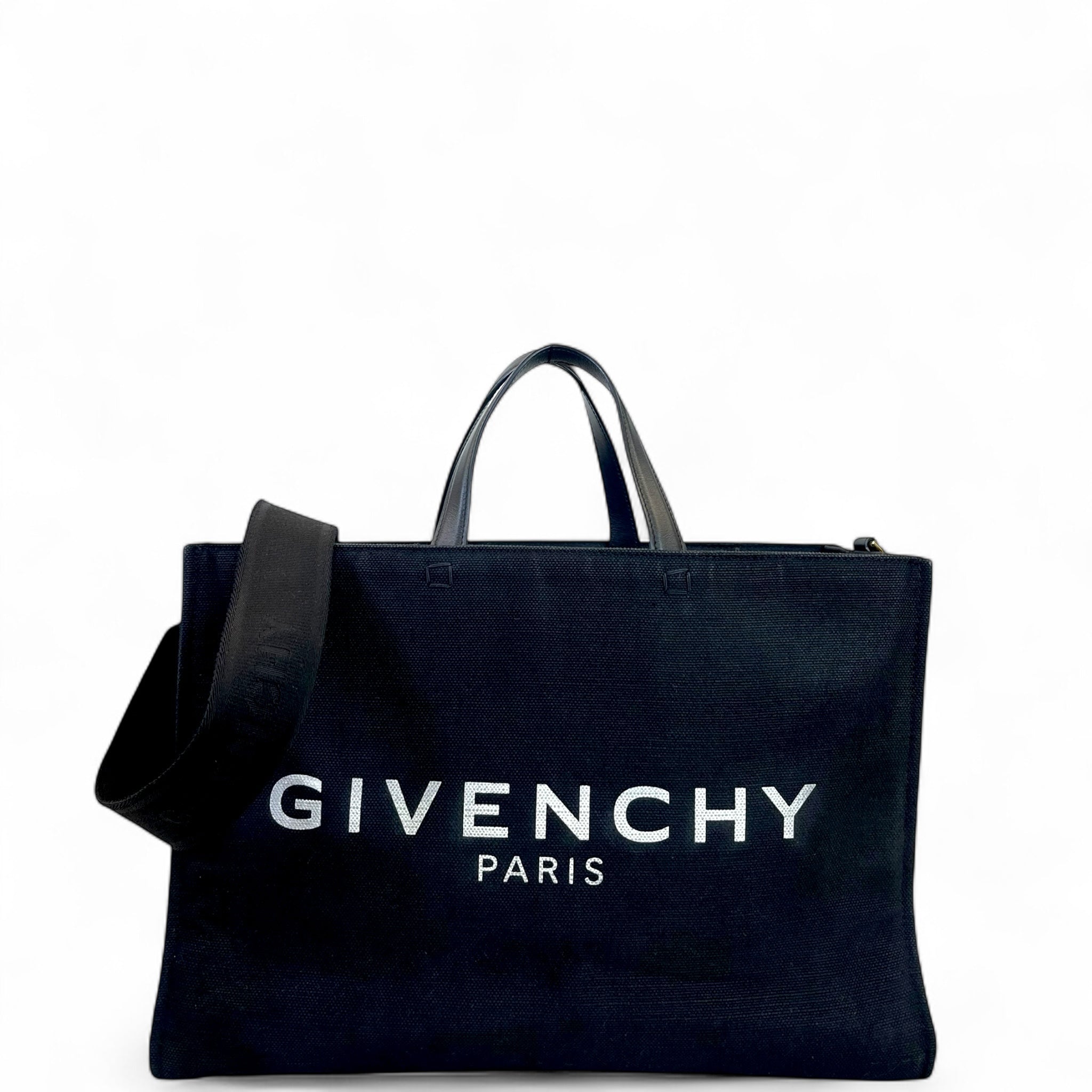 Givenchy Black Canvas Medium G Tote Bag