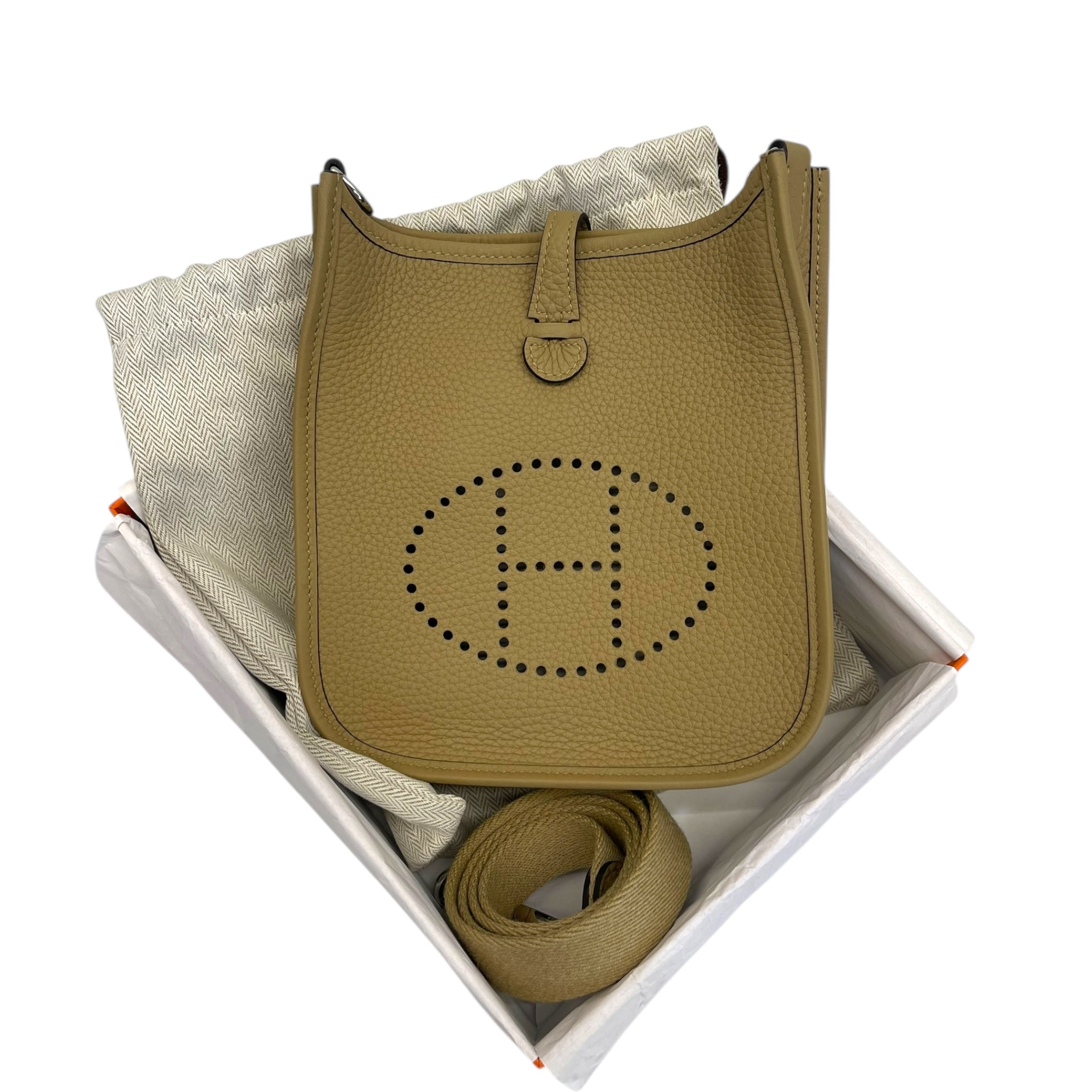 Hermes Mini Evelyne Palladium Hardware