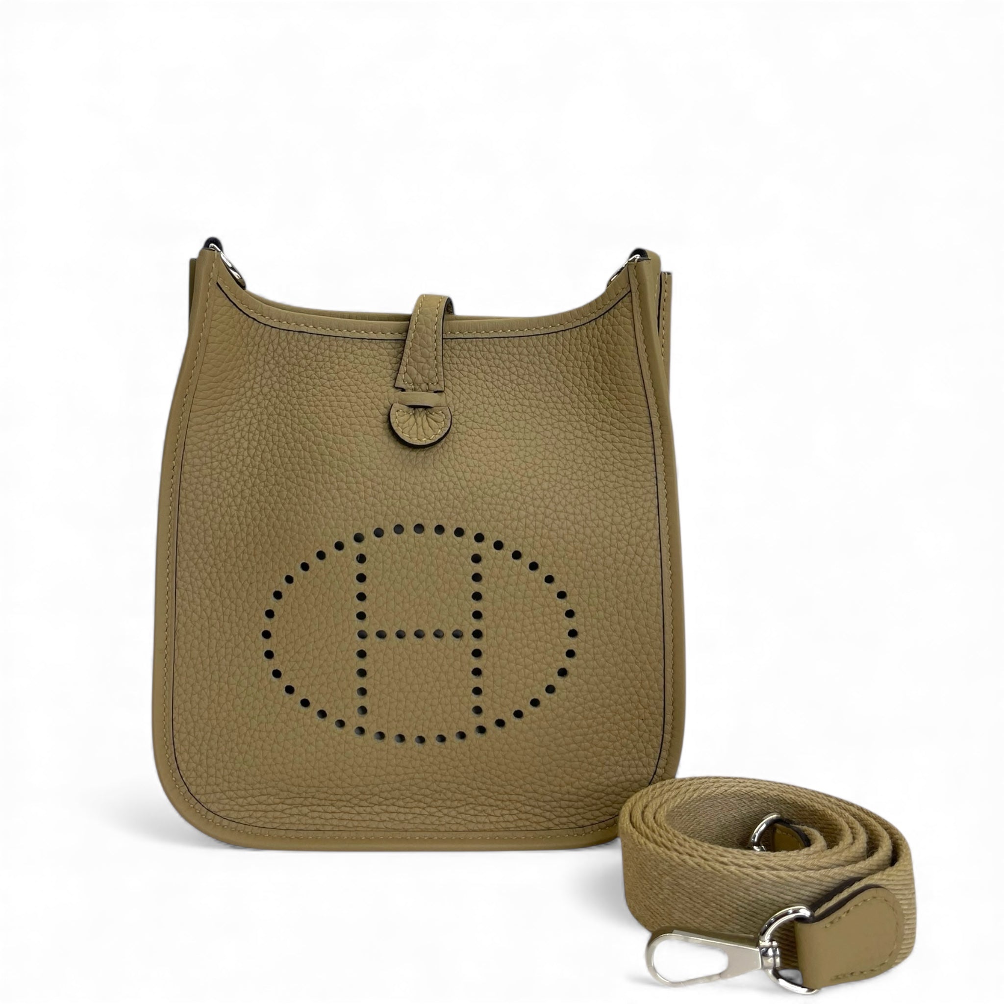 Hermes Mini Evelyne Palladium Hardware