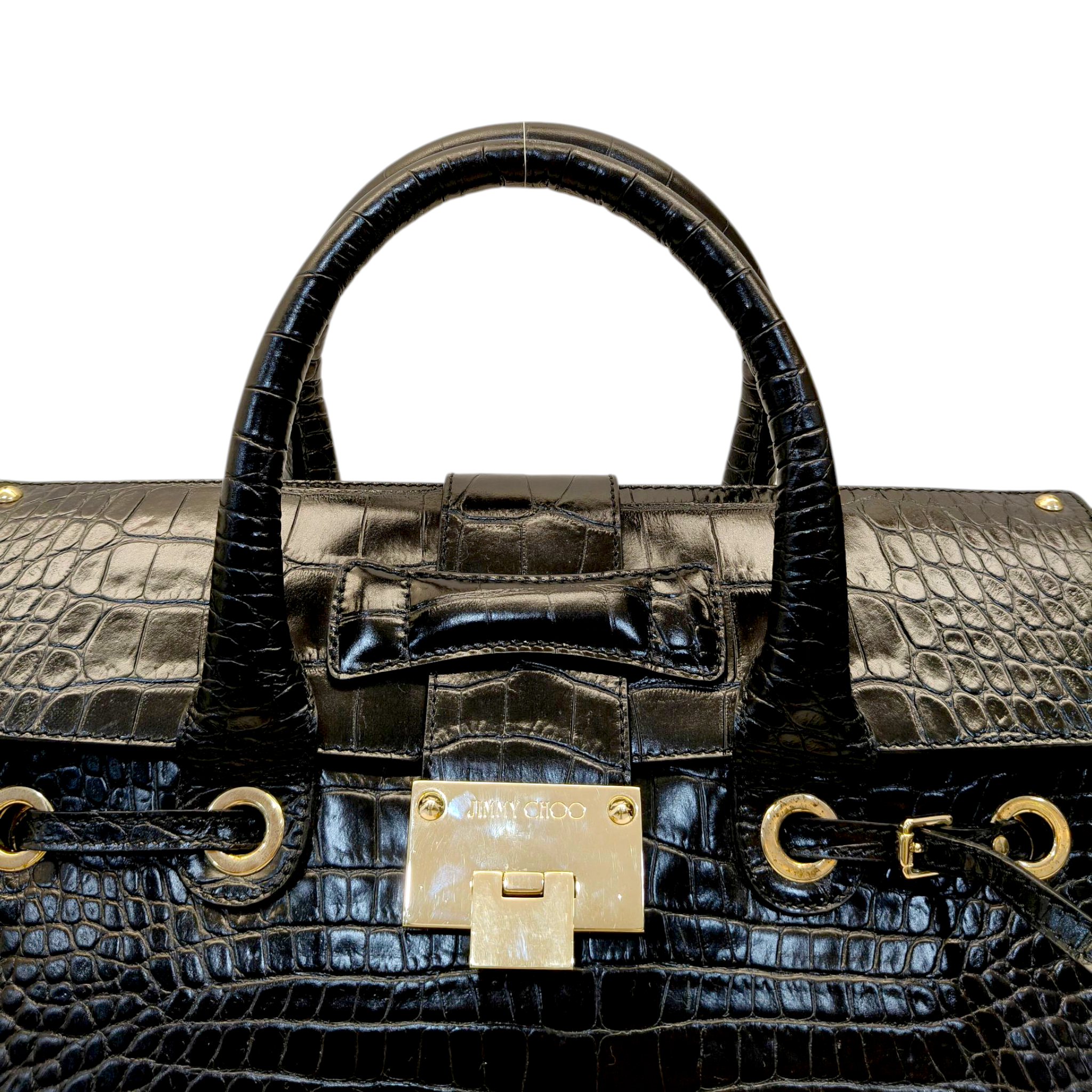 JIMMY CHOO ROSALIE 2way レザー バッグ JIMMY CHOO - JIMMY CHOO ジミーチュウ/ロザリー 2wayハンドバッグ
