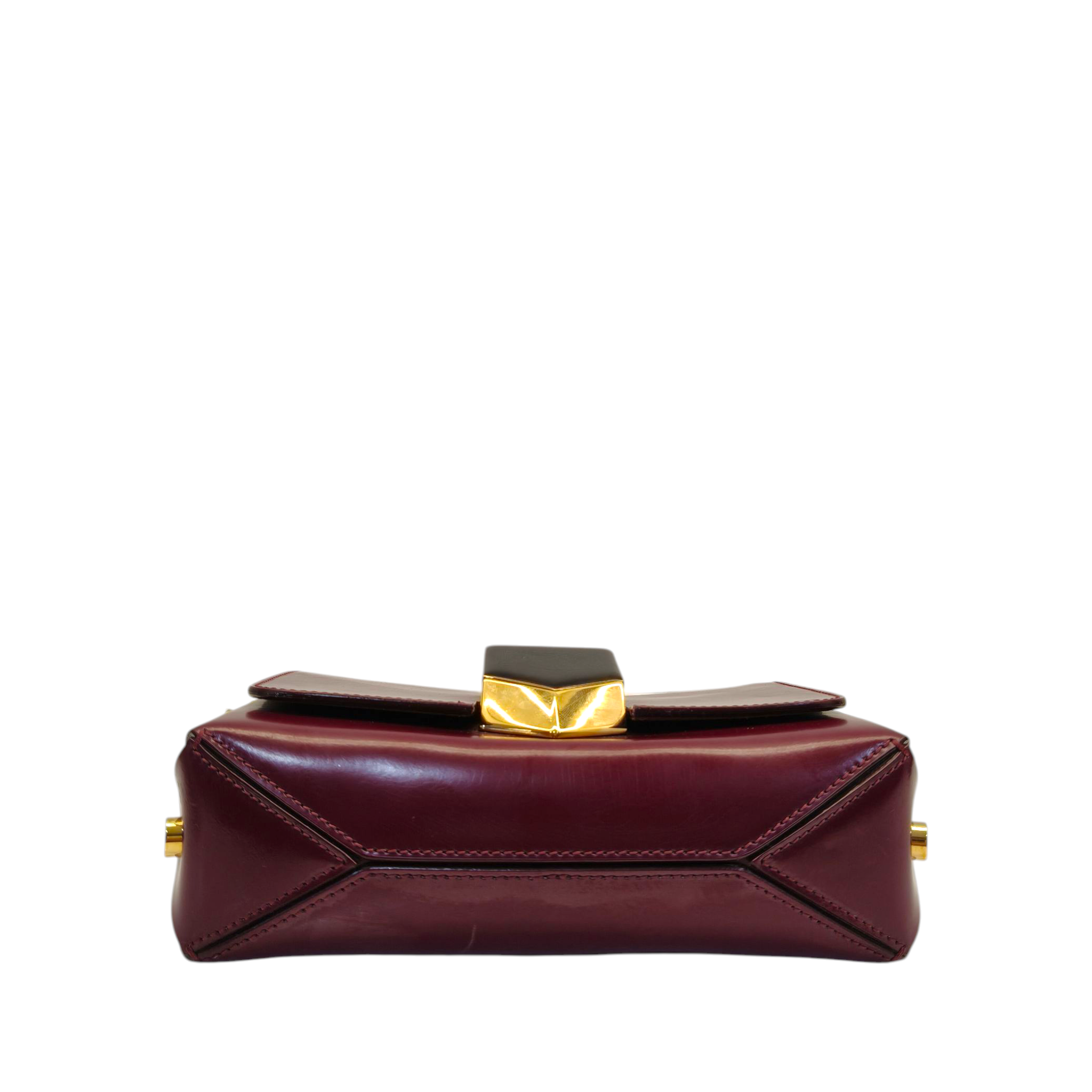 Jimmy Choo Dark Burgundy Leather Lockett Petite Crossbody Bag